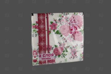 картинка Салфетки бумажные 33*33см 2сл Цветочный роман 20шт Лилия Мир упаковки
