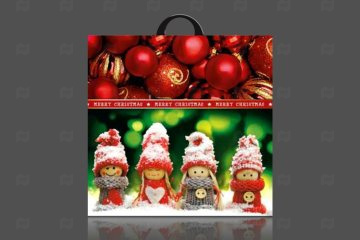 картинка Пакет с петлевой ручкой 44*44см 70мк Снежные мастера НГ 25шт Мир упаковки