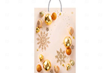 картинка Пакет с пластиковой ручкой 44*40см Новогодний блеск НГ 10шт Мир упаковки