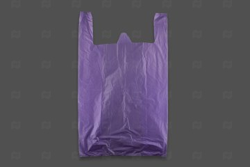 картинка Пакет майка ПНД 45+30*75см 12мк фиолетовый 50шт Мир упаковки