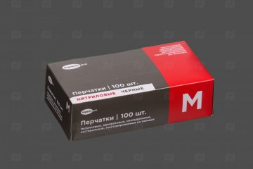 Купить Перчатки нитриловые черные M 100шт Impacto pro. Мир упаковки