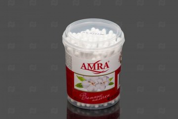 Купить Ватные палочки AMRA (цилиндр) (100 шт.). Мир упаковки
