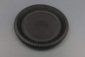 картинка Тарелка закусочная кукурузный крахмал d-230мм черная 50шт Мир упаковки