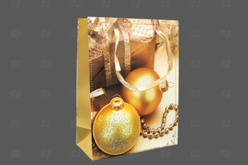 картинка Пакет ламинированный 24*18*8см Золотое украшение НГ SCW722-ABCD Мир упаковки