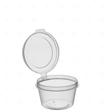 картинка Соусник 30мл круглый прозрачный с верхним закрытием крышки 80шт ПП В Мир упаковки