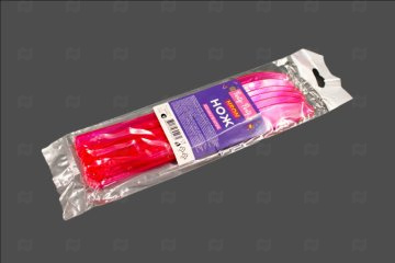 картинка Нож пластик розовый 20см Party-Party Neon 6шт Мир упаковки