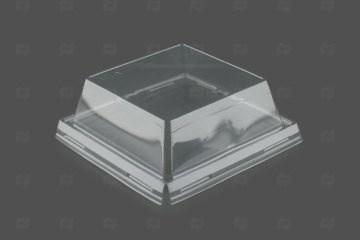 картинка Крышка к контейнеру 550мл 130*130*40мм ПЭТ высокая OneClick Lid 50шт Мир упаковки