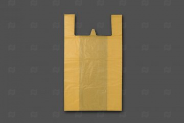 Купить Пакеты "майка" 40+20х70 20мк ПНД ПК (100 шт.) желтая. Мир упаковки