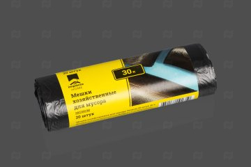 картинка Пакеты д/мусора 30л 470*570мм 6мк 20шт Impacto home Мир упаковки