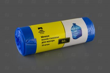 картинка Пакеты д/мусора ПНД Impacto home 60л 580*680мм 8мк рулон 25шт Мир упаковки