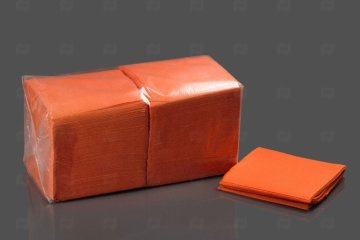 картинка Салфетки бумажные 24*24см 1сл оранжевые 400шт Мир упаковки