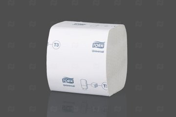 картинка Бумага туалетная листовая 1сл белая 250шт Tork/Tellus Advanced T3 Мир упаковки