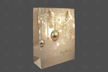 картинка Пакет ламинированный 40*31*12см Шампань НГ SCW692-ABCD  Мир упаковки