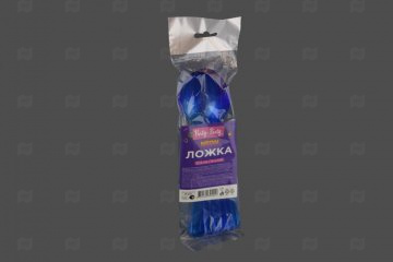 картинка Ложка пластик синий 17,5см Party-Party Neon 6шт Мир упаковки
