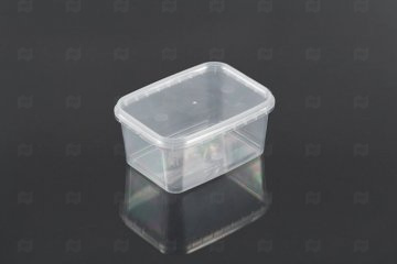 картинка Банка ПП 400мл прямоугольная прозрачная 120*91*58мм б/крышки с к/замком 500шт ПТ Мир упаковки