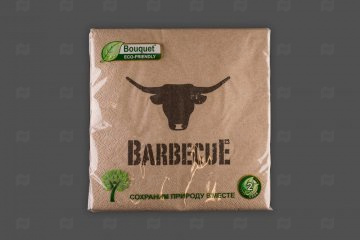 картинка Салфетки Bouquet eco-friendly 2- сл 330х330 (25 шт) Barbecue крафт арт. 37883 Мир упаковки