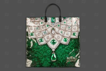 картинка Пакет с пластиковой ручкой 38*35см 90мк Изумруд Мир упаковки