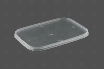 картинка Крышка к банке прямоугольная 118*89мм прозрачная 1485шт АУ Мир упаковки