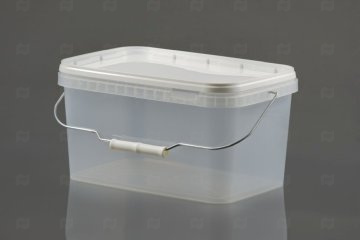 картинка Крышка к ведру прямоугольная 5,8л 293*198*151мм белая АУ Мир упаковки