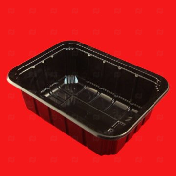 картинка Лоток под запайку ПП 187*137*63мм 1000мл черный Мир упаковки