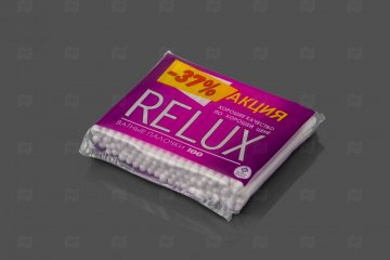 картинка Ватные палочки RELUX (пакет) (100 шт.) Мир упаковки