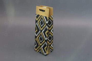 картинка Пакет ламинированный под бутылку 35*12*9см SCW567-ABCD  Мир упаковки