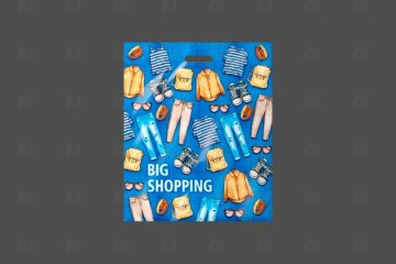 картинка Пакет с вырубной ручкой 50*60см 100мк Гардероб 50шт Мир упаковки