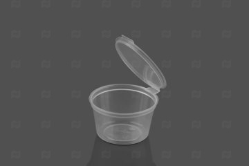 картинка Соусник 30мл круглый прозрачный с внутренним закрытием крышки 80шт ПП В Мир упаковки