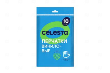 картинка Перчатки виниловые 10шт 5пар CELESTA Мир упаковки