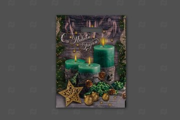 картинка Пакет с вырубной ручкой 30*40см 30мк Святки НГ 50шт Мир упаковки