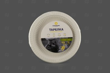 картинка Тарелка десертная d-180мм (10шт) кукурузный крахмал белая Kukorumo Мир упаковки