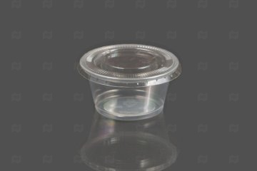 картинка Крышка к соуснику прозрачная 50/60/80мл 100шт ПЭТ Мир упаковки