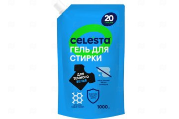 картинка Гель д/стирки черного белья в дойпаке 1000мл CELESTA Мир упаковки