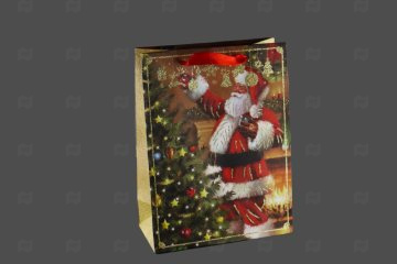картинка Пакет ламинированный 24*18*8см Дед Мороз и подарки НГ SCW750-ABCD Мир упаковки