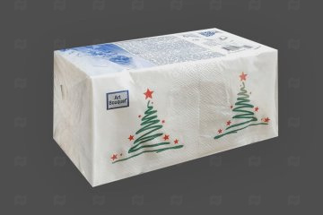 картинка Салфетки бумажные НГ 20*20см 2сл С Новым годом 250шт Art Bouquet  Мир упаковки
