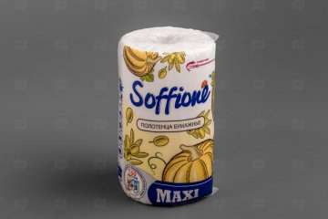 Купить Бум. полотенце Maxi белые 2сл "Soffione" (1 рул.) арт.10900039. Мир упаковки
