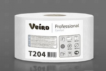 Купить Бумага туалетная "Veiro" Comfort 2-сл. белая d вт. 60мм (170 м) арт. Т204. Мир упаковки