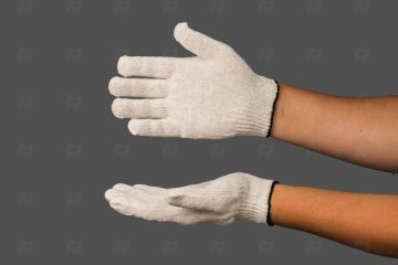 картинка Перчатки х/б белые 4нити 10класс 1пара Мир упаковки