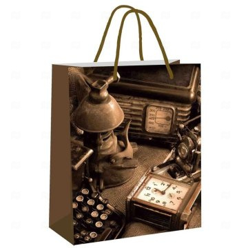 картинка Пакет ламинированный 26*32*12см Ретро-репортер  Мир упаковки