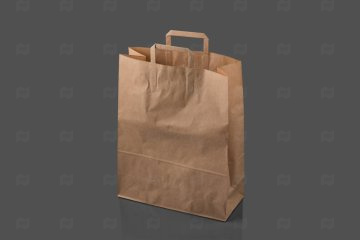 картинка Пакет бум с плоскими ручками крафт 350*150*450мм Мир упаковки