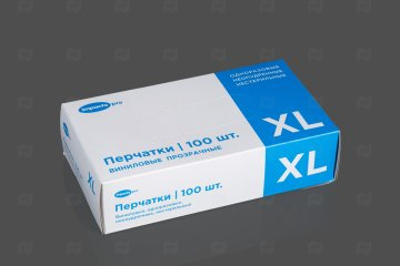 картинка Перчатки виниловые прозрачные XL 100шт Impacto Pro Мир упаковки