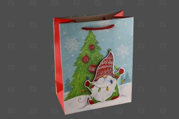 картинка Пакет ламинированный 24*18*8см Новогодняя открытка НГ SCW730-ABCD  Мир упаковки