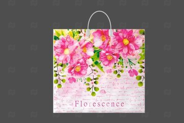 картинка Пакет с пластиковой ручкой 37*34см 80мк Цветение 10шт Мир упаковки