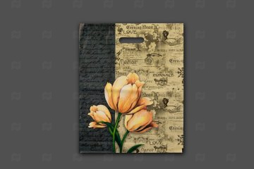 картинка Пакет с вырубной ручкой 38*47см 60мк Мемуары 50шт Мир упаковки