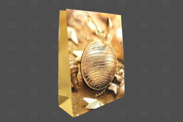 картинка Пакет ламинированный 40*31,5*12см Золотое украшение НГ SCW722-ABCD Мир упаковки