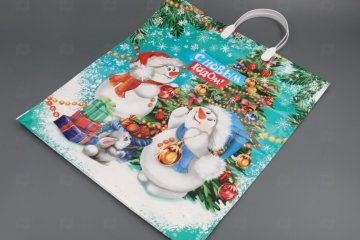 картинка Сумочка с пластиковой ручкой 40*44см Дворик НГ Мир упаковки