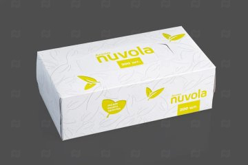картинка Салфетки бумажные в коробке 2сл 200шт Nuvola Aroma Green tea Мир упаковки
