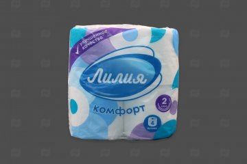 Купить Бумага туалетная 2сл белая 4рул Лилия Комфорт. Мир упаковки
