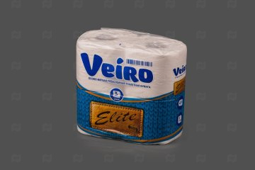 картинка Бумага туалетная 3сл белая 4рул Veiro Delicatе Мир упаковки