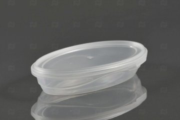 картинка Крышка к банке овальная 168*95мм прозрачная 500шт старая форма ПТ Мир упаковки